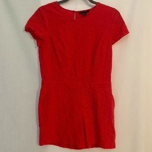 Banana Republic Coral Eyelet Romper